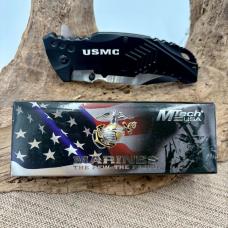 Marine USMC MTech Spring-Assist Licensed Folding Knife Pocket M-A1058BK NIB