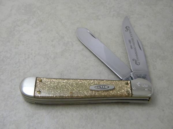 Case XX USA 1889-1989 Gold Stone Centennial GS0200 Trapper Knife Case XX USA 1889-1989 Gold Stone Centennial GS0200 Trapper Knife