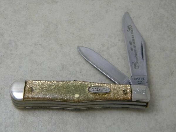 Case XX USA 1889-1989 Gold Stone Centennial GS225 1/2 Coke Bottle Jack Knife