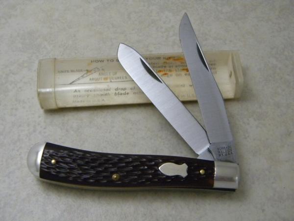 Schrade Walden NY USA 293 Jigged Delrin Trapper Knife NIB Schrade Walden NY USA 293 Jigged Delrin Trapper Knife NIB
