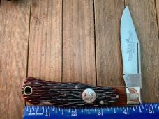 A.G. Russell Texas Ranger Lockback Amber Jigged Bone 2001