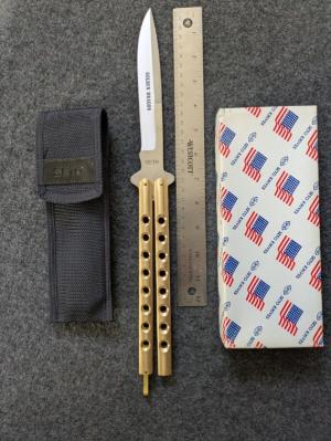 Rare Seto Knives Large Golden Dragon Balisong 
