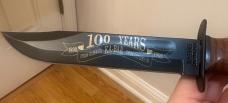 KA-BAR (1998) 100th Anniversary USMC Fighting Knife. Unused & Mint Condition w/Original Box & Sheath