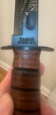 KA-BAR (1998) 100th Anniversary USMC Fighting Knife. Unused & Mint Condition w/Original Box & Sheath