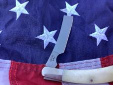 Bear & Son 1 Blade Razor w/ Smooth Natural Bone Handles -American Razor  -NOS