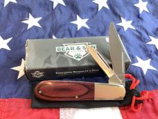Bear & Son USA Barlow w/ Sweet Rose Wood Handles -NOS in Orig box