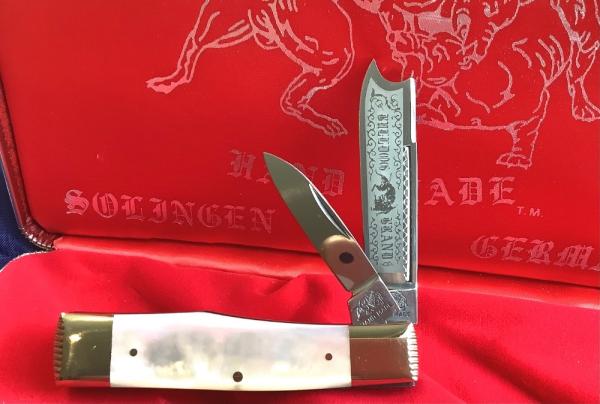 Bulldog Brand Hand Made (Heavy Duty) 3 & 1/2" Gunstock Razor w/ Flashy Mother of Pearl Handles Bulldog Brand Hand Made (Heavy Duty) 3 & 1/2" Gunstock Razor w/ Flashy Mother of Pearl Handles