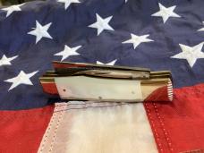Bulldog Brand Hand Made (Heavy Duty) 3 & 1/2" Gunstock Razor w/ Flashy Mother of Pearl Handles