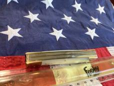 Bulldog Brand Hand Made (Heavy Duty) 3 & 1/2" Gunstock Razor w/ Flashy Mother of Pearl Handles