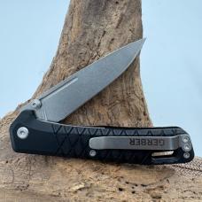 Gerber Zilch Black Linerlock 7.2" Drop Point Folding Pocket Knife - NEW 1878