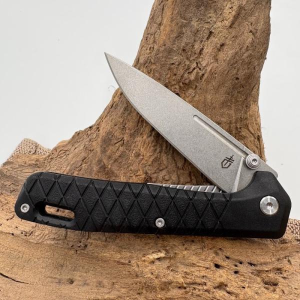 Gerber Zilch Black Linerlock 7.2" Drop Point Folding Pocket Knife - NEW 1878