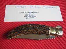 Quality Italian Fileworked LEPRE Stag Knife Limited Edition 2015 MANIAGO ITALY w/Certificate
