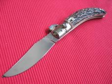 Quality Italian Fileworked LEPRE Stag Knife Limited Edition 2015 MANIAGO ITALY w/Certificate