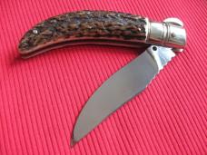 Quality Italian Fileworked LEPRE Stag Knife Limited Edition 2015 MANIAGO ITALY w/Certificate