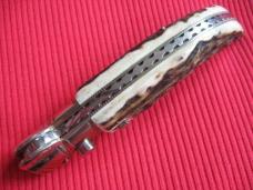 Quality Italian Fileworked LEPRE Stag Knife Limited Edition 2015 MANIAGO ITALY w/Certificate
