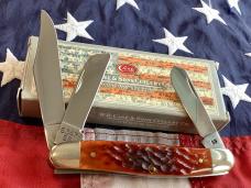 Case xx 1997 Stockman Knife Mdl# 6347 SS w/ Nice Redish Brown Bone Handles -NOS