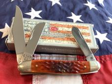 Case xx 1997 Stockman Knife Mdl# 6347 SS w/ Nice Redish Brown Bone Handles -NOS