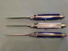 *NOS* Frank Beltrame 9" (23cm) 3 Pearlex Italian Stiletto's TRIFECTA (KRISS ; DAGGER ; FLAT GRIND)
