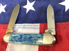 2002 Case xx Canoe w/ Appaloosa Blue Bone Handles (mdl# 62131) -NOS & Minty