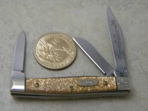 Case XX USA 1889-1989 Gold Stone GS333 Centennial Small Stockman Knife