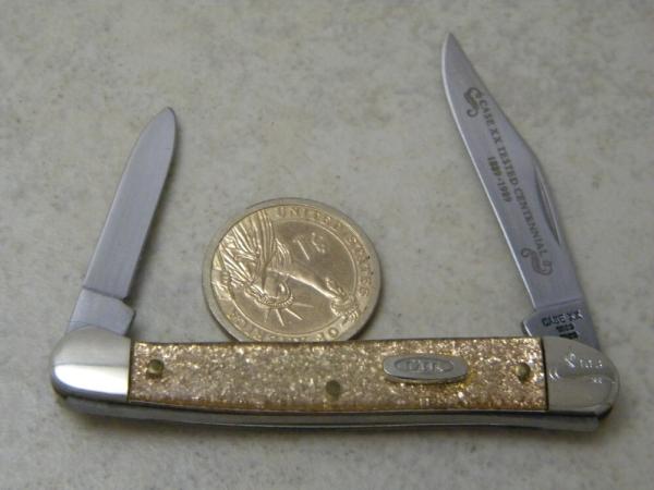 Case XX USA 1889-1989 Gold Stone GS2109X Centennial Mini Copperhead Knife Case XX USA 1889-1989 Gold Stone GS2109X Centennial Mini Copperhead Knife