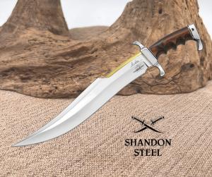 Gil Hibben Limited 65th Anniversary Spartan Bowie Knife w Stand GH5123 2050quot OA