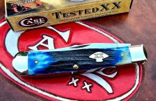 2010 Case XX SMKW Exclusive Blue Stag Trapper Pilot Test Run MINT