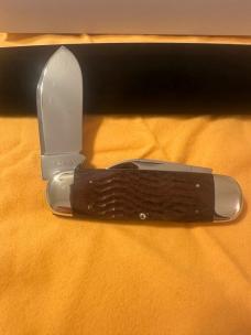 1976 Case XX 4 Dot Vintage Elephant Toe 6250 w/Glossy Unused Jigged Pakawood Handles.Gorgeous knife!