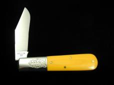 Great Eastern Cutlery GEC Smooth Yellow Linen Micarta Boom Town Barlow Knife 861125 420HC Stainless