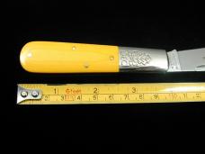 Great Eastern Cutlery GEC Smooth Yellow Linen Micarta Boom Town Barlow Knife 861125 420HC Stainless