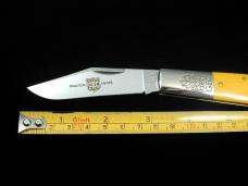 Great Eastern Cutlery GEC Smooth Yellow Linen Micarta Boom Town Barlow Knife 861125 420HC Stainless