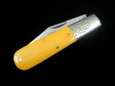 Great Eastern Cutlery GEC Smooth Yellow Linen Micarta Boom Town Barlow Knife 861125 420HC Stainless