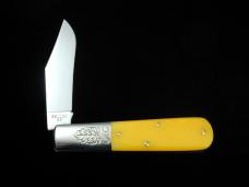 Great Eastern Cutlery GEC Yellow Sawcut Bone Boom Town Barlow Knife 861125SS 420HC Stainless
