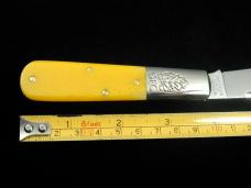 Great Eastern Cutlery GEC Yellow Sawcut Bone Boom Town Barlow Knife 861125SS 420HC Stainless