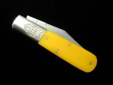 Great Eastern Cutlery GEC Yellow Sawcut Bone Boom Town Barlow Knife 861125SS 420HC Stainless