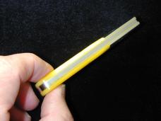 Great Eastern Cutlery GEC Yellow Sawcut Bone Boom Town Barlow Knife 861125SS 420HC Stainless