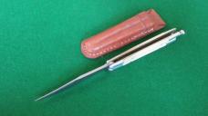 WWII Philippines BATANGAS Balisong Butterfly BOWIE WHITE BONE & POUCH