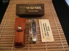SCHRADE OLD TIMER 858 LUMBERJACK USA VINTAGE 1978-1985 TRIPLE CARBON STEEL BLADES NIB POCKET KNIFE