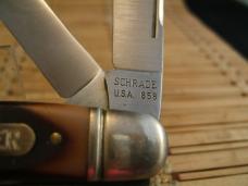 SCHRADE OLD TIMER 858 LUMBERJACK USA VINTAGE 1978-1985 TRIPLE CARBON STEEL BLADES NIB POCKET KNIFE