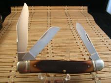 SCHRADE OLD TIMER 858 LUMBERJACK USA VINTAGE 1978-1985 TRIPLE CARBON STEEL BLADES NIB POCKET KNIFE