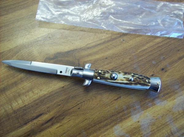 Italian 7 Inch Picklock Dolphin Maniago, Italy Gen. Stag/Antler UNUSED Beauty!