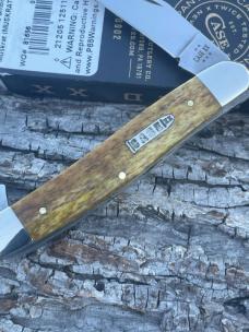 CASE XX ** SFO 2025 SMOOTH ANTIQUE BONE BULLET SHIELD MUSKRAT
