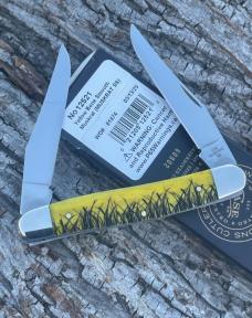 CASE XX ** SFO 2025 YELLOW SMOOTH BONE LASERED DIAMOND XX SHIELD MUSKRAT