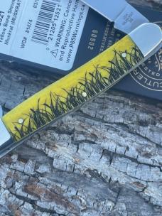 CASE XX ** SFO 2025 YELLOW SMOOTH BONE LASERED DIAMOND XX SHIELD MUSKRAT