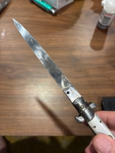 11” INOX Swivel Bolster Pearlex Vintage Stiletto