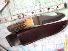 BEAR MGC USA NAHC North American Hunting Club Life Member Stag Gut Hook Knife