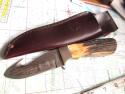 BEAR MGC USA NAHC North American Hunting Club Life Member Stag Gut Hook Knife
