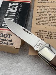 Schrade Cutlery Old Timer 3OT Bearhead Lockback Made In USA New In Box
