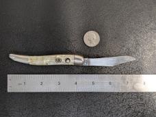 Vintage Imperial Hammer Brand Toothpick automatic folding knife, used.