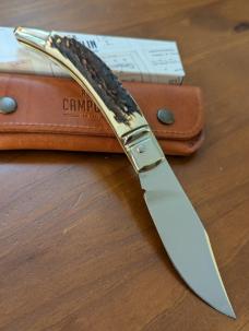 NEW IN BOX GNARLY STAG AGA CAMPOLIN DIANA LEVERLOCK AUTO WITH SHEATH 